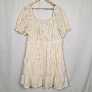 Cream Tiered Dress NEW #1369